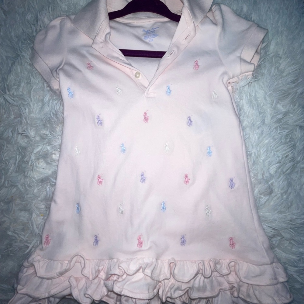 BRAND NEW Ralph Lauren Baby Girls Embroidered Polo Dress 24M